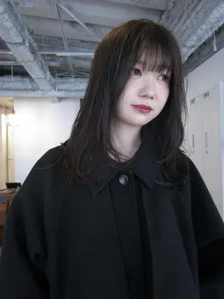 セミロング カラー yu maのヘアスタイル