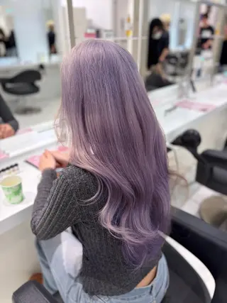 ロング カラー 髪質改善ハイトーン カラーKOYAのヘアスタイル