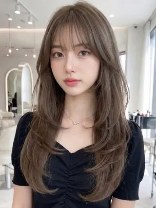 ロング 🫧レイヤーカット ・ハッシュ🫧龍星のヘアスタイル