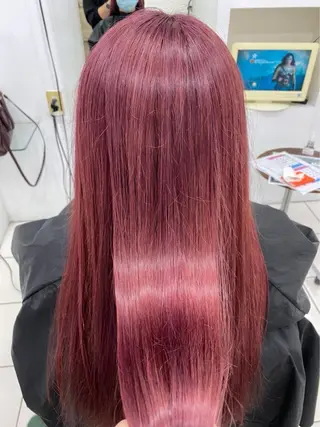ロング カラー 韓国風艶髪カラー× 束感まつ毛🎀美雨のマツエク・マツパデザイン