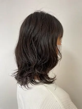 ミディアム パーマ 英語ok sohee ソヒ 305号室のヘアスタイル