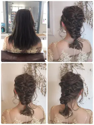 セミロング カラー パーマ ヘアアレンジ 豊橋美容院 ソンリエのヘアスタイル