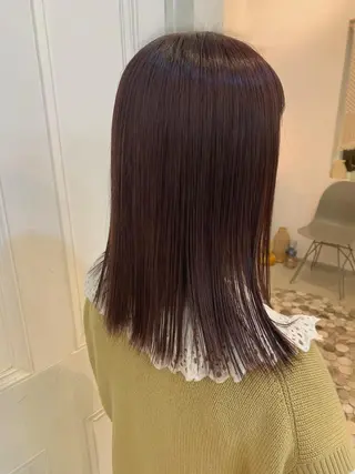 ミディアム カラー wakana/ 柔らかベージュカラーのヘアスタイル