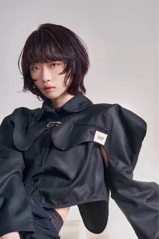 ミディアム アレンジ透明感カラー 縮毛　表参道　濱田のヘアスタイル