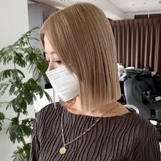 ミディアム カラー 中明度カラー/ ベージュ/noaのヘアスタイル