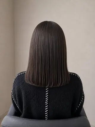 セミロング 🫧透明感・オリーブ カラー🌿岡本ひろなのヘアスタイル