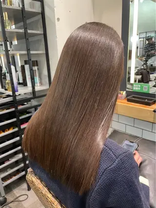 ロング カラー 似合う赤み消しカラー ＊こうき［恵比寿］のヘアスタイル