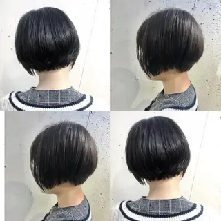 ショート ボブ/縮毛/レイヤー モトナリのヘアスタイル