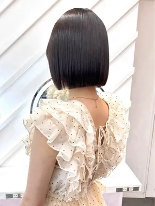ミディアム 渋谷🩵 髪質改善🫧艶カラーのヘアスタイル