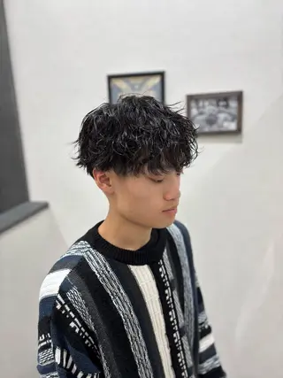 パーマ メンズ 𝑴𝒆𝒏𝒔特化 /パーマ人気/竜也のヘアスタイル