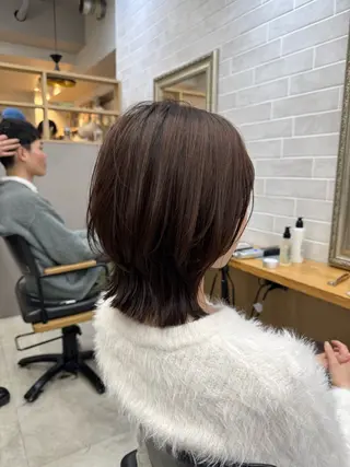 ミディアム レイヤー/ショート/ 透明感/銀座/れんのヘアスタイル