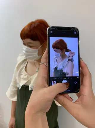 ミディアム カラー ヘアアレンジ 暖色/ブリーチカラー 🎀 M i k uのヘアスタイル