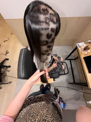 ミディアム カラー 岡山ハイトーン・ ルーツカラー/こもものヘアスタイル