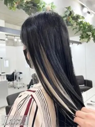 ロング ヘアアレンジ カラー エクステ¥5000 LuciAカラーのヘアスタイル
