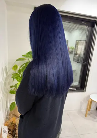 ロング カラー TAIRA横浜ウルフ 🐺デザインカラーのヘアスタイル