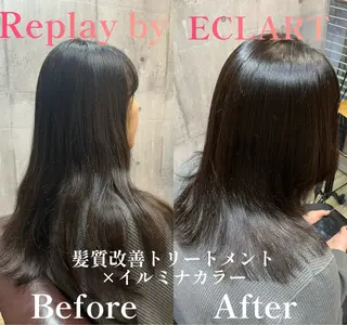 ミディアム 縮毛矯正/髪質改善/ 田中吉将のヘアスタイル