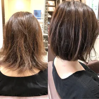 ミディアム カラー 上新庄NO1髪質改善 See.店長深田強のヘアスタイル