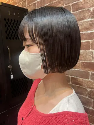 ミディアム カラー パーマ ヘアアレンジ メンズ キッズ ネイル マツエク・マツパ アイブロウ 久木原 ゆりのヘアスタイル