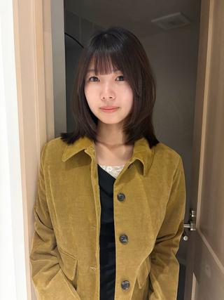 ミディアム カラー -みつま はるな-のヘアスタイル