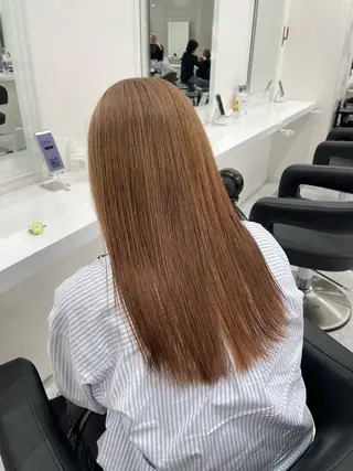 ロング カラー ラベンダー💜 グレージュ🩶のヘアスタイル