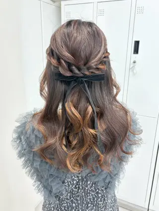 ロング ヘアアレンジ 横浜 エクステ🎀/ カラー🌙┊︎もものヘアスタイル