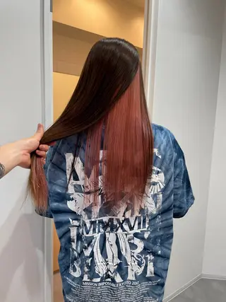 ロング カラー ボブ/レイヤーカット 縮毛矯正/コウキ新宿のヘアスタイル
