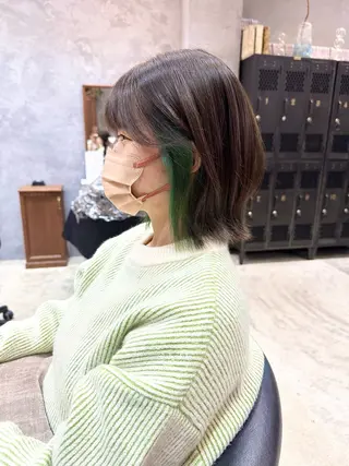 ミディアム カラー 廣瀬双葉 ボブ/ミディアムのヘアスタイル
