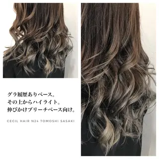ロング カラー ササキ トモシのヘアスタイル