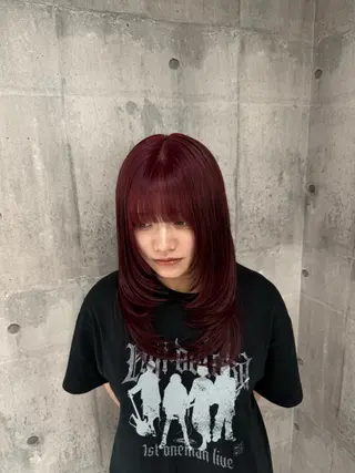セミロング カラー メンズ 推しカラー🌈青、紫 デザイン💎かずきのヘアスタイル