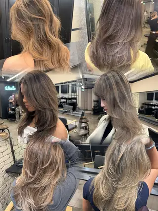 セミロング カラー 🇺🇸海外レイヤー /カラーGOのヘアスタイル
