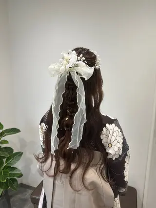ロング ヘアアレンジ 艶カラー/ヘアセット 着付け　ふうか　渋谷のヘアスタイル