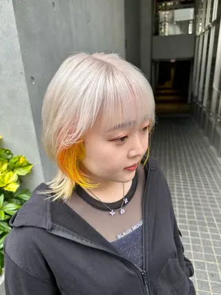 ミディアム カラー デザインカラー🎨 下北沢 / 磯部のヘアスタイル
