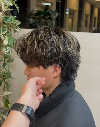 パーマ メンズ 清水 基生のヘアスタイル