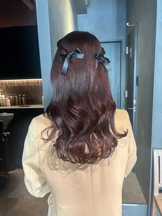 セミロング ヘアアレンジ 山本 夏樹のヘアスタイル