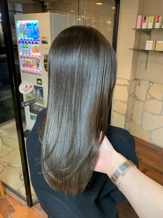 セミロング カラー 矢野 晃平のヘアスタイル