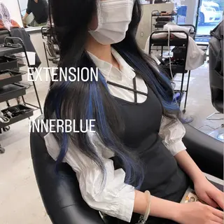 ロング カラー エクステ🩵ブリーチ 韓国ヘア🩵KAEのヘアスタイル