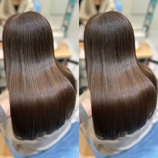 ロング カラー 髪質改善🩵縮毛矯正 代々木/木下のヘアスタイル