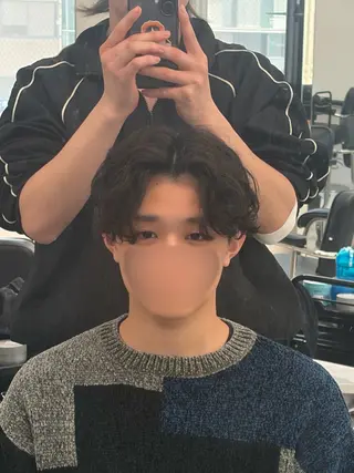 ショート パーマ フジイ カナウのヘアスタイル