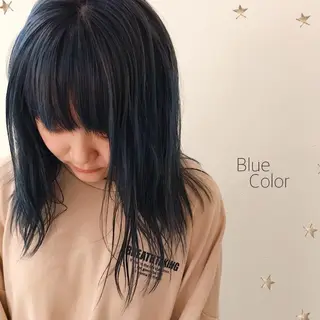 ミディアム カラー 市川 千夏のヘアスタイル
