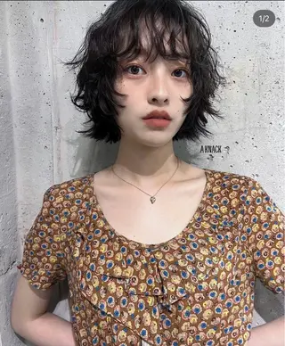 ショート パーマ 西山 凜のヘアスタイル