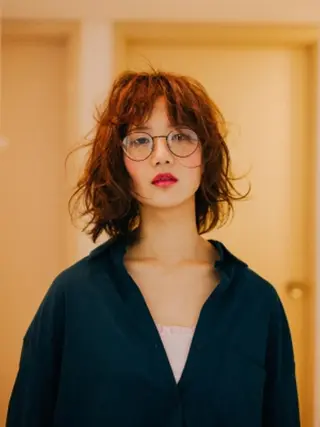 ミディアム カラー パーマ ヘアアレンジ amie 高崎 【アミ】のヘアスタイル
