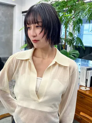 ショート パーマ 樫原裕二/レイヤー カット/透明感カラーのヘアスタイル