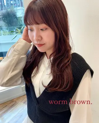 ロング カラー 木下 奈々のヘアスタイル