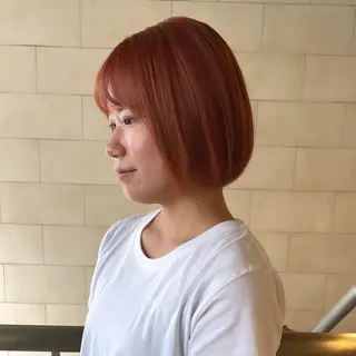 ショート カラー 🤍髪質改善/酸熱× 艶カラー🤍🫧リサのヘアスタイル