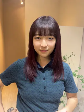 ロング カラー ramphy 柴原 夢奈のヘアスタイル