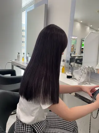ロング カラー ヘアアレンジ 💓色落ちまで綺麗な 垢抜けカラー💓のヘアスタイル
