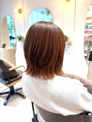 ミディアム カラー 菅原 渚のヘアスタイル