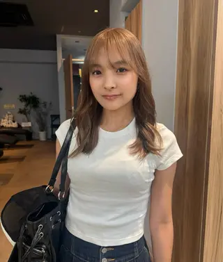 セミロング 似合わせスタイル☁️ 堀内志茉🍀のヘアスタイル