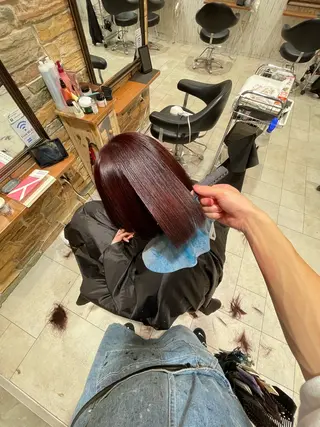 ミディアム カラー 六反 仁哉のヘアスタイル