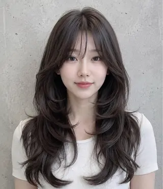 セミロング カラー ヘアアレンジ 🌫️大人韓国ヘア 🌫️naoyaのヘアスタイル